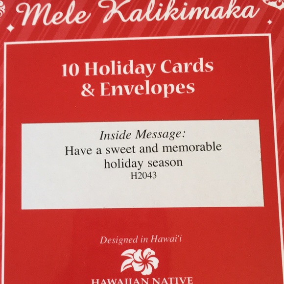 🦄 10 Holiday cards and envelopes, peppermint turtle - Picture 3 of 3